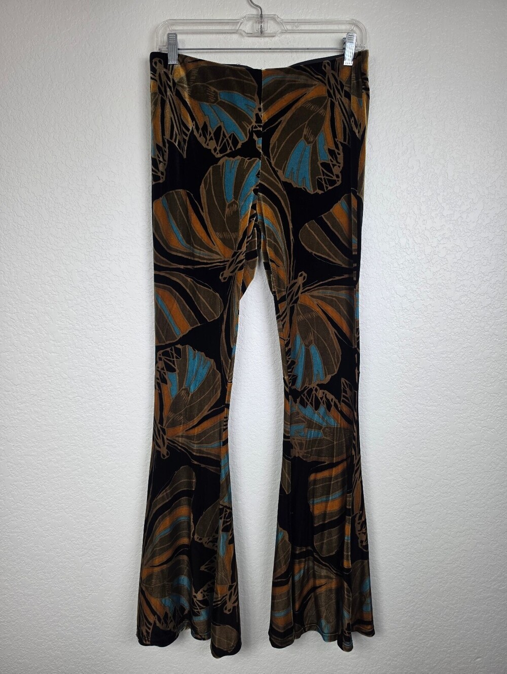 Free People Medium Butterfly Print Flared Pants